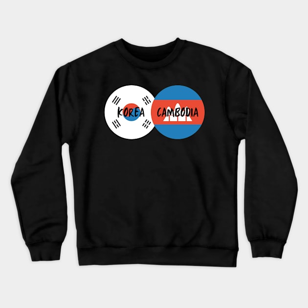 Korean Cambodian - Korea, Cambodia Crewneck Sweatshirt by The Korean Rage